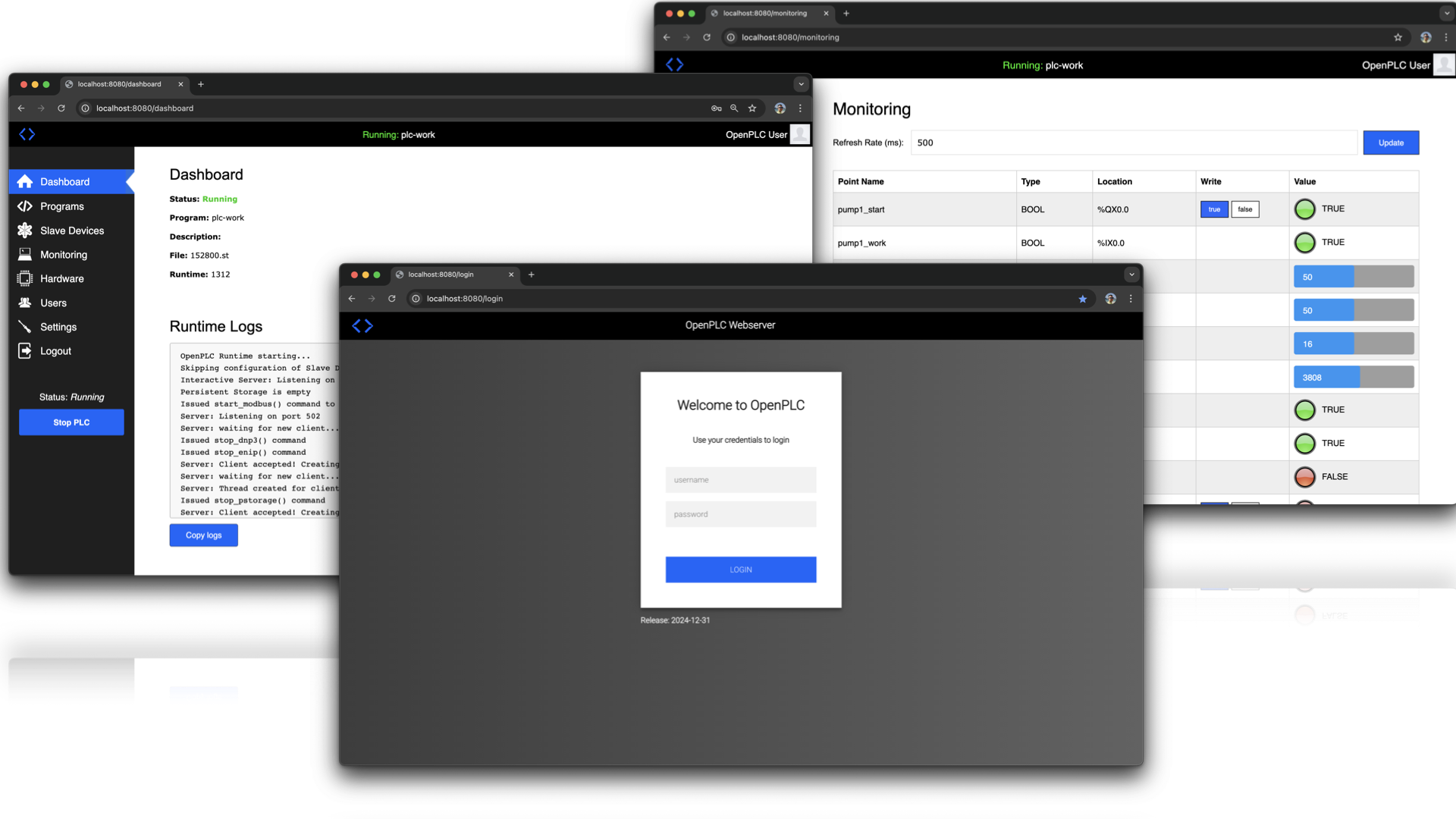 PLC hands-on training interface